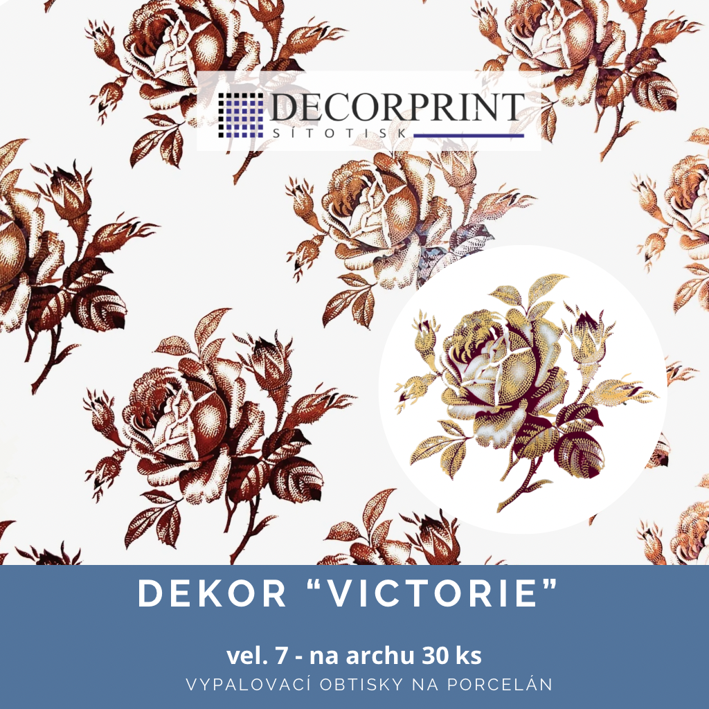 Vypalovací obtisky na porcelán - Dekor "VICTORIE"