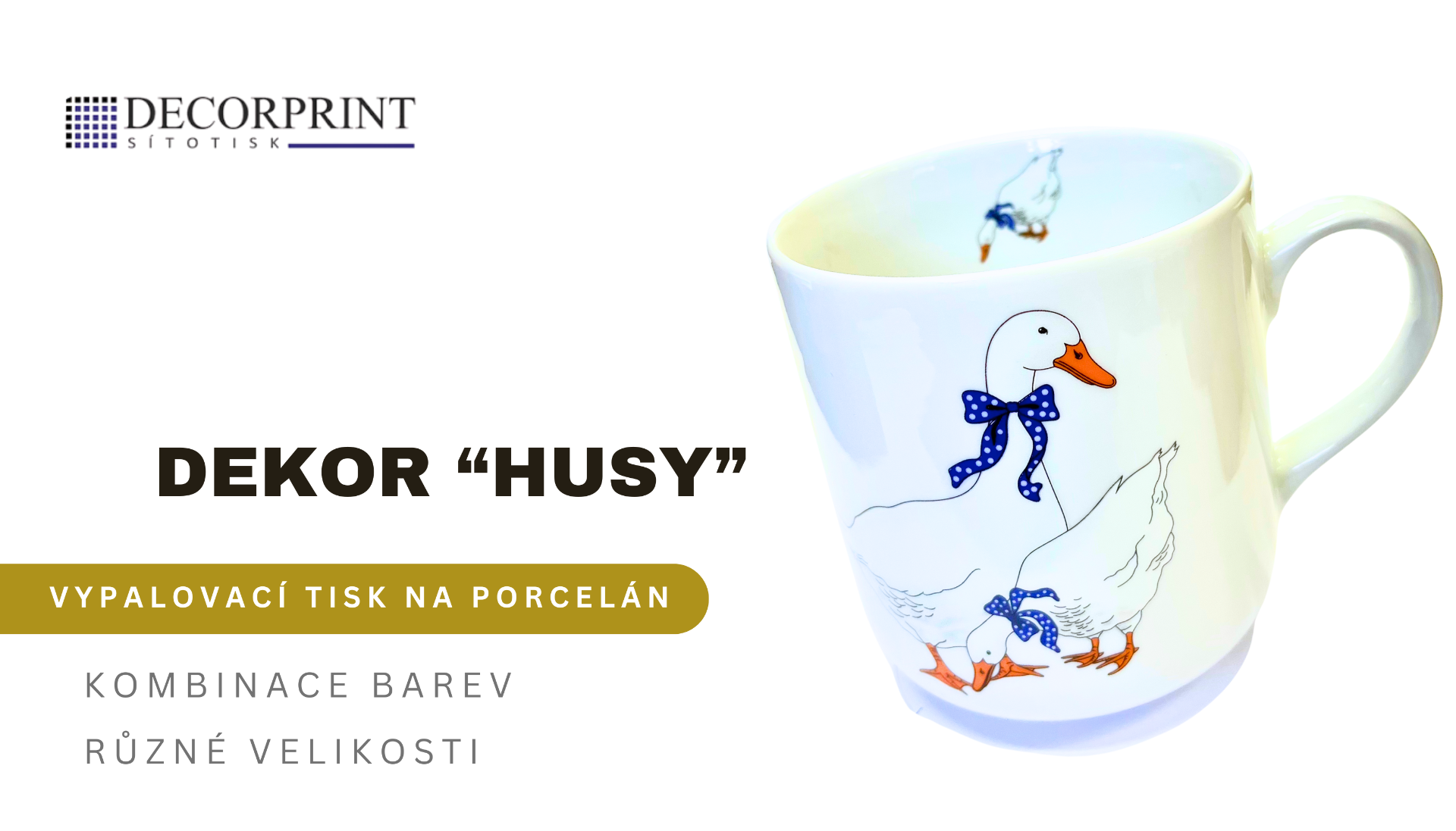 Volné dekory k prodeji - Dekor "HUSY"