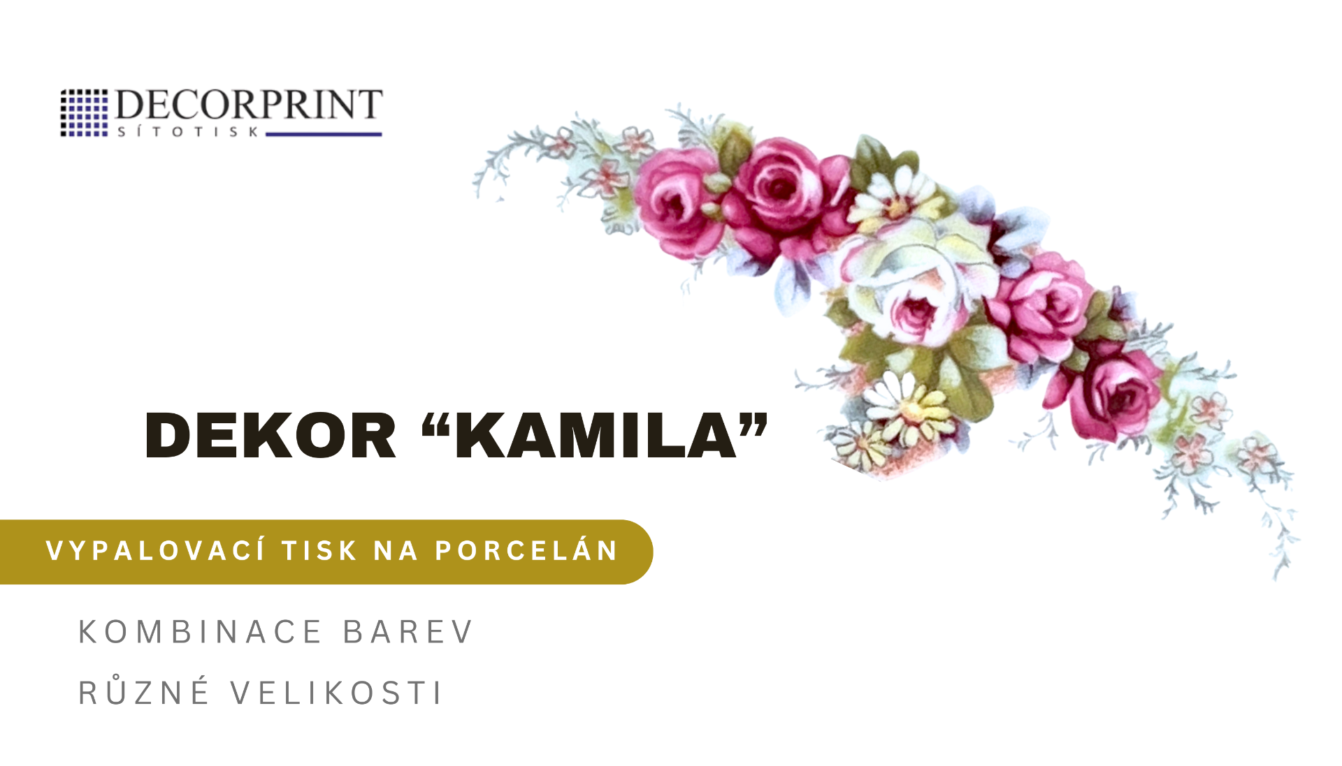 Volné dekory k prodeji - Dekor "KAMILA"