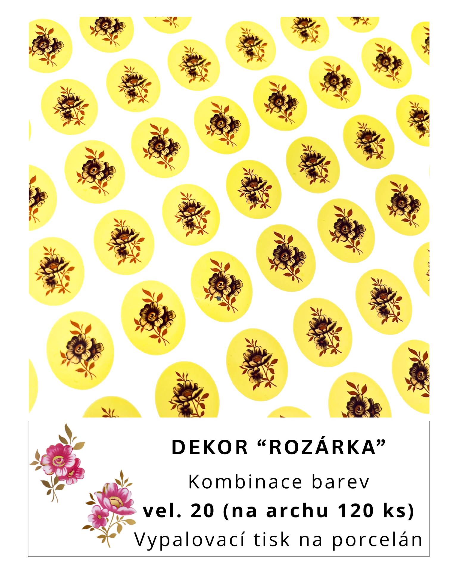 Volné dekory k prodeji - Dekor "ROZÁRKA"
