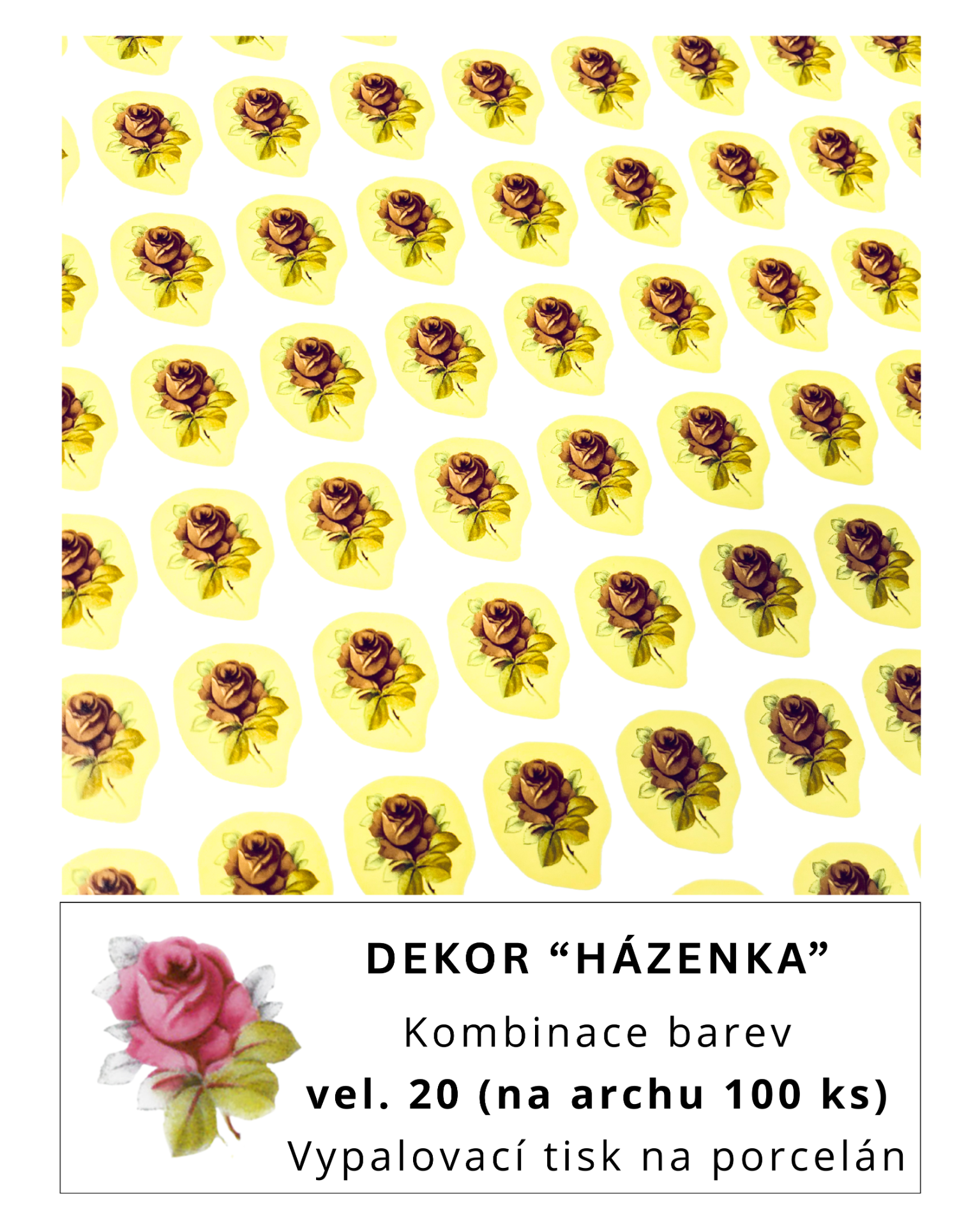 Volné dekory k prodeji - Dekor "HÁZENKA"