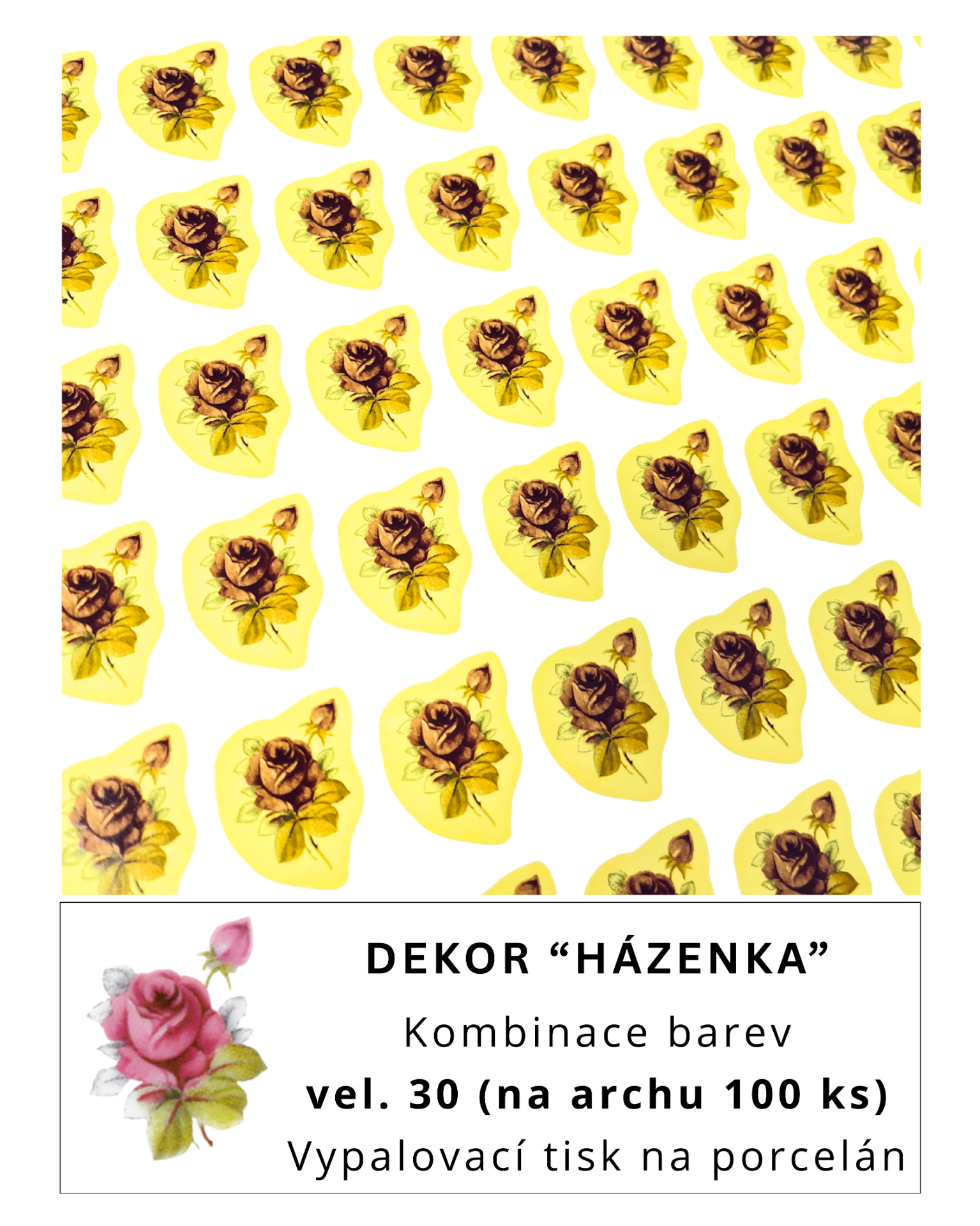 Volné dekory k prodeji - Dekor "HÁZENKA"