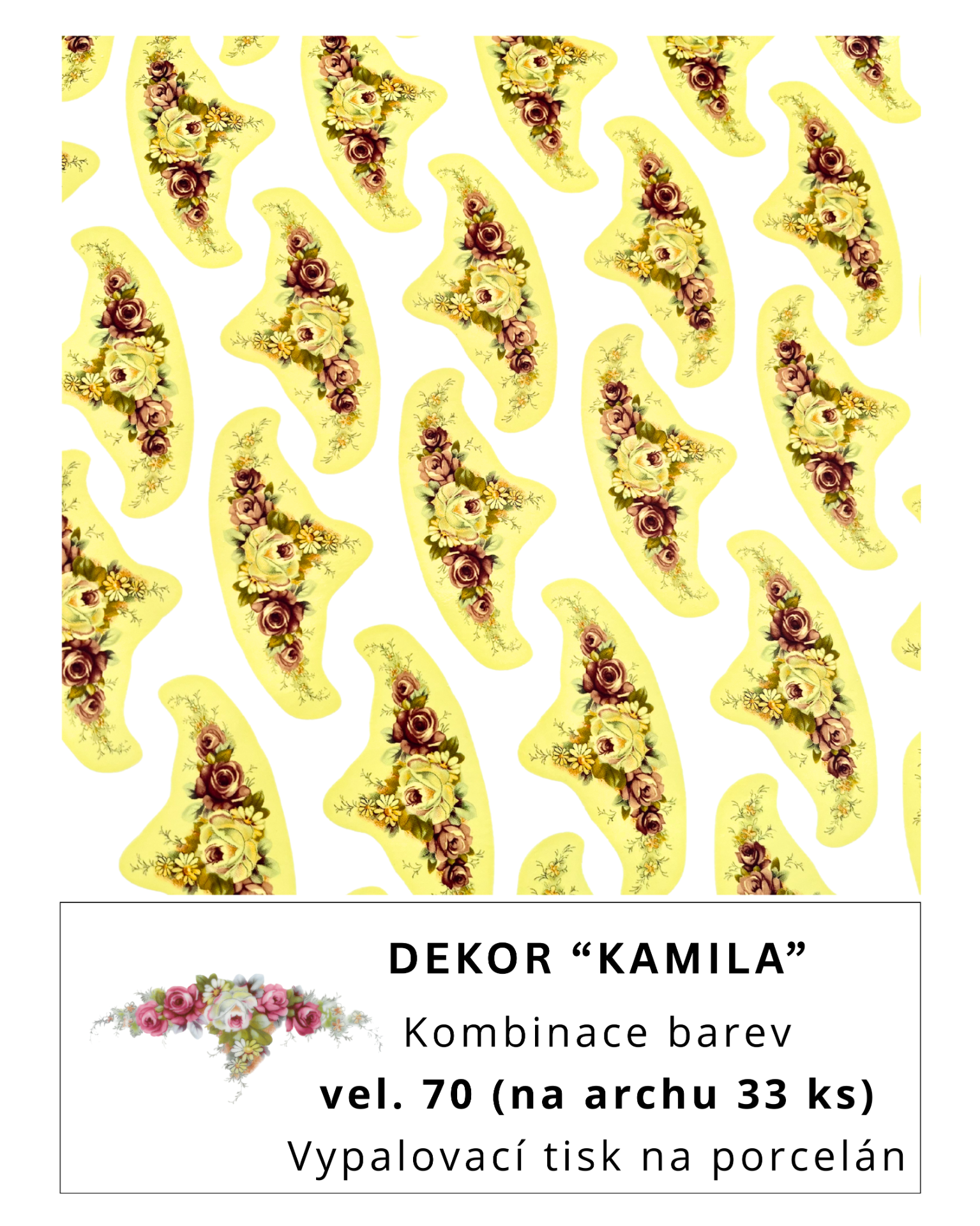 Volné dekory k prodeji - Dekor "KAMILA"