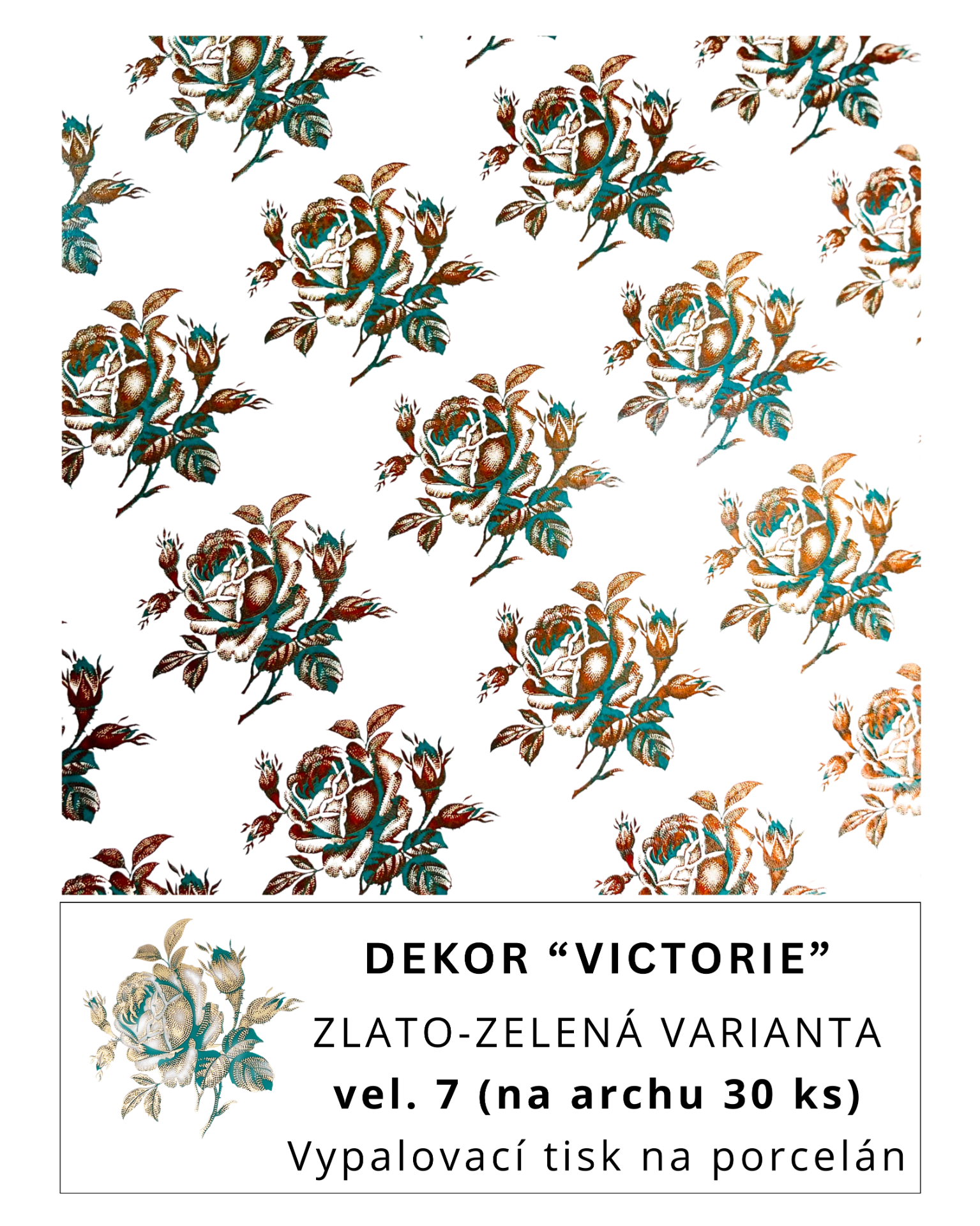 Volné dekory k prodeji - Dekor "VICTORIE" 