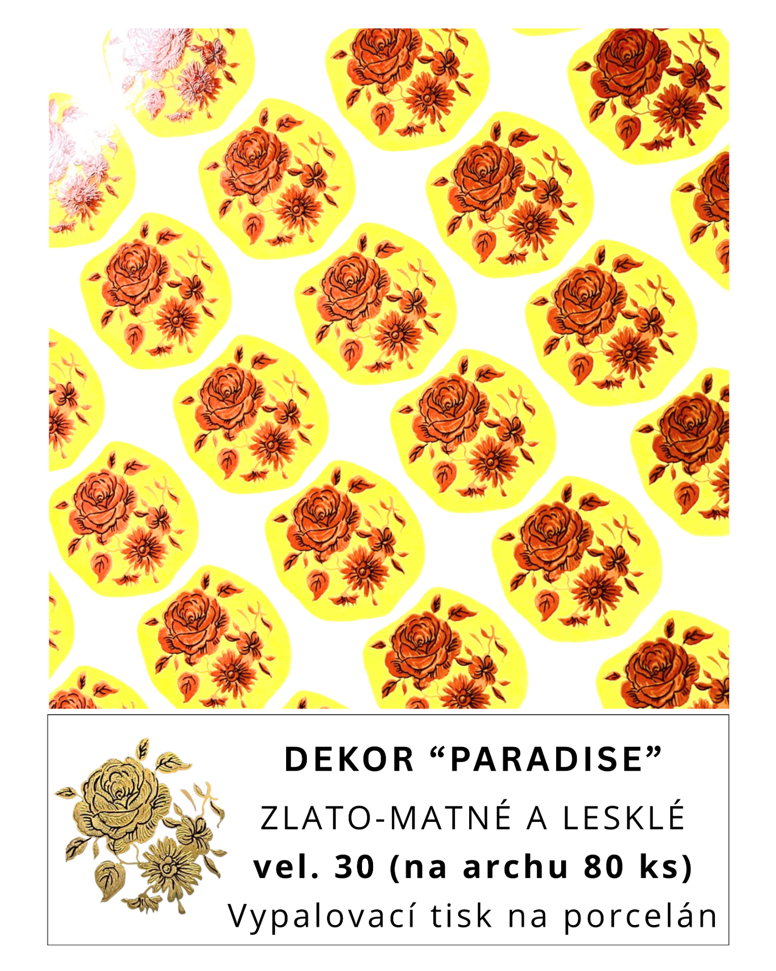 Volné dekory k prodeji - Dekor "PARADISE"