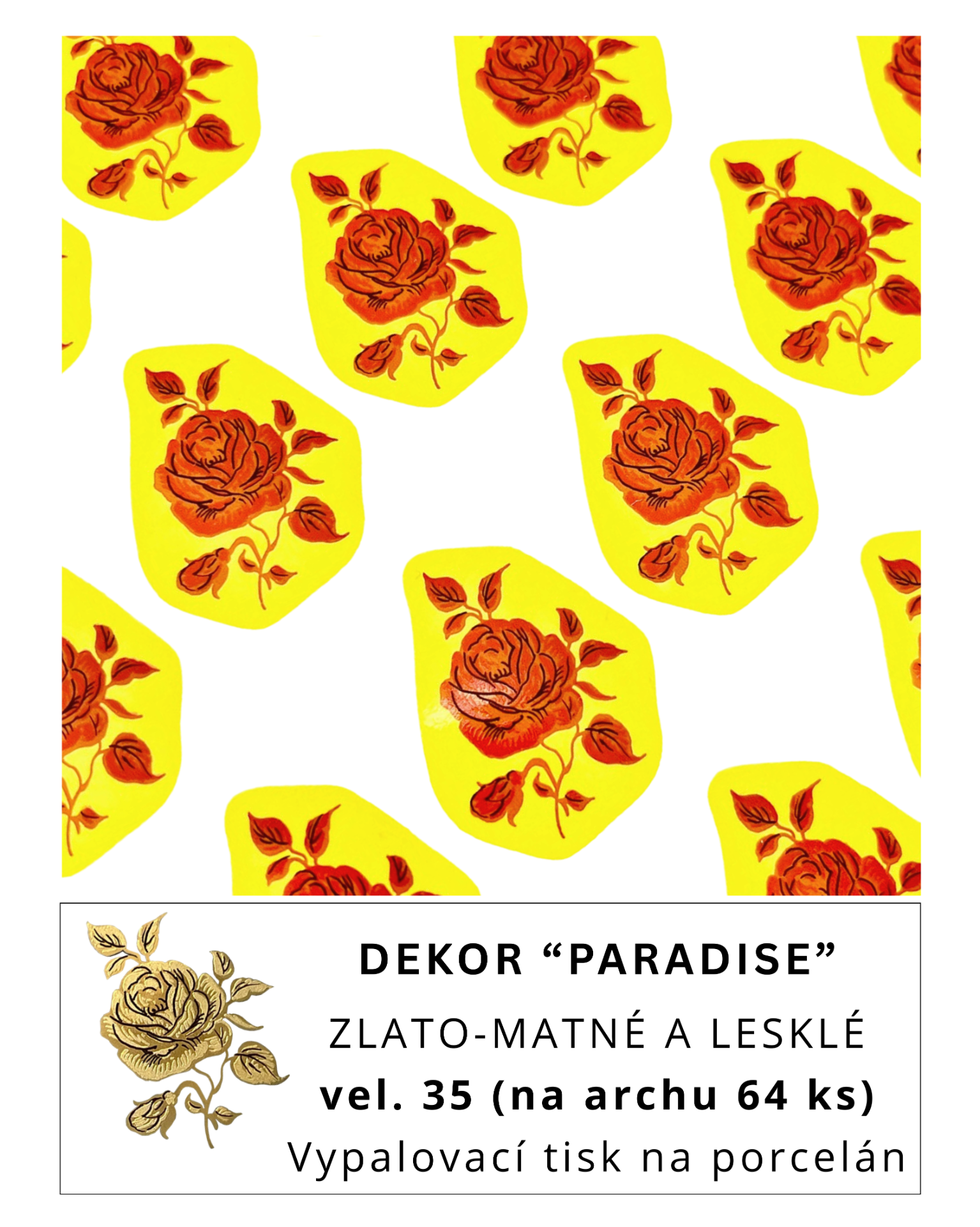 Volné dekory k prodeji - Dekor "PARADISE"