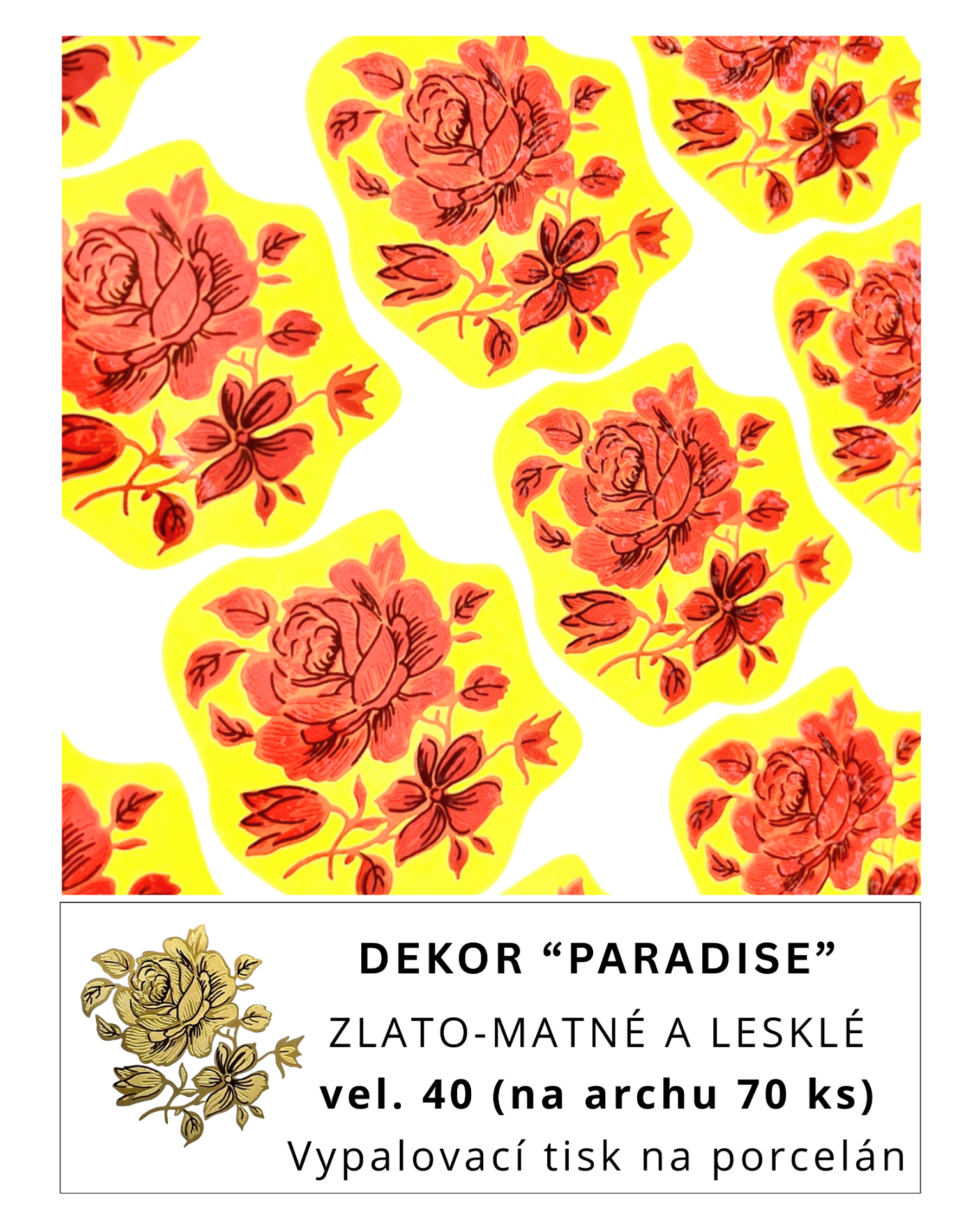 Volné dekory k prodeji - Dekor "PARADISE"