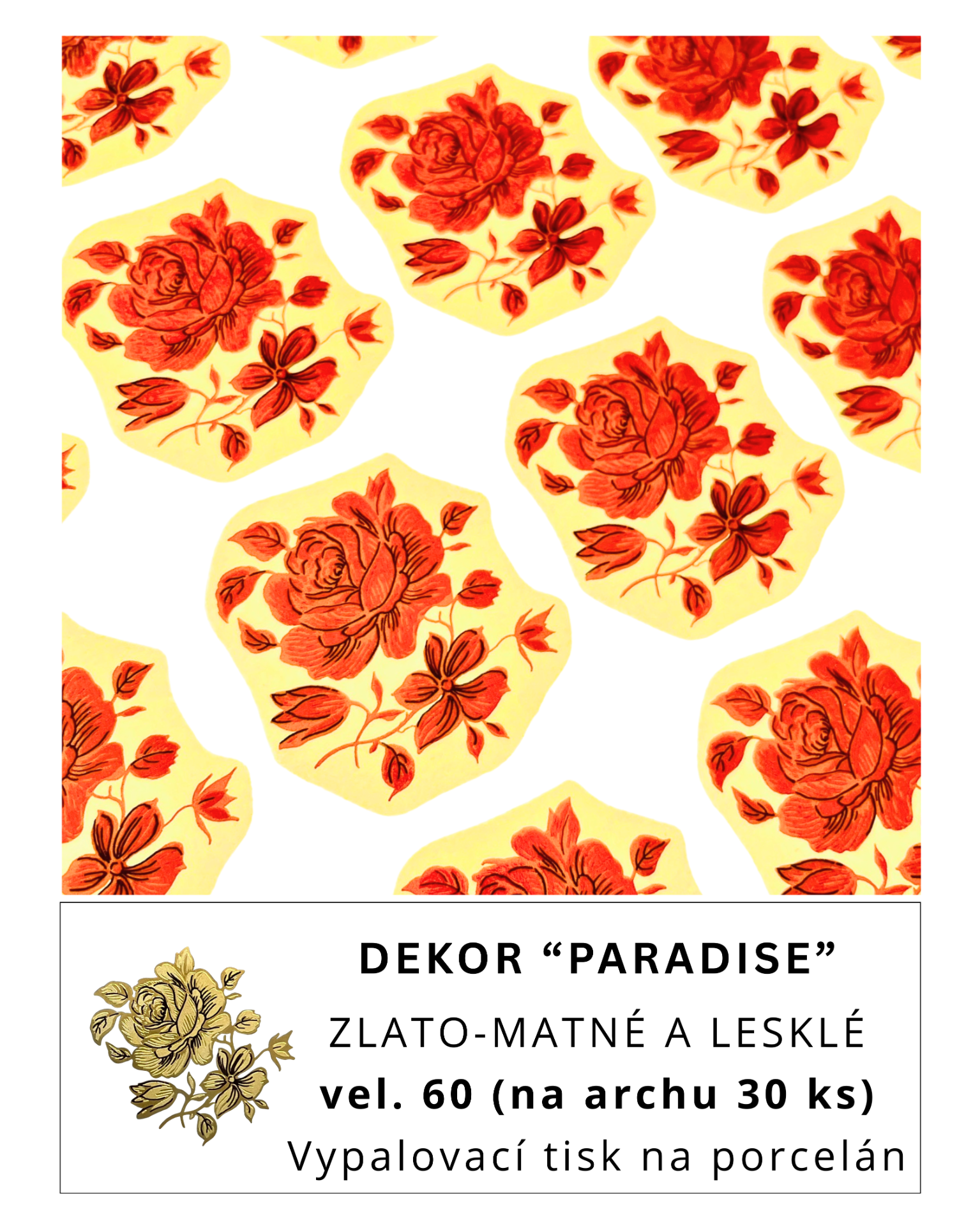 Volné dekory k prodeji - Dekor "PARADISE"