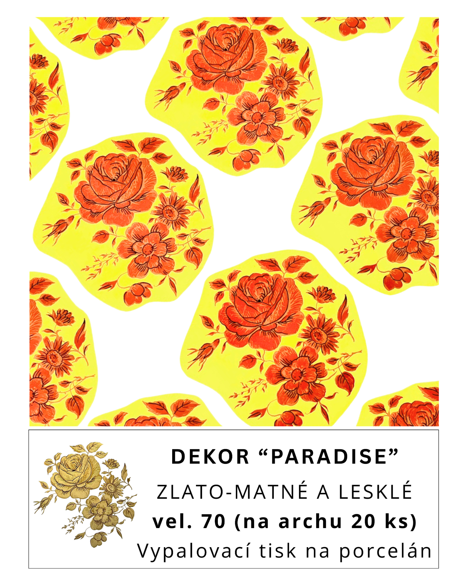 Volné dekory k prodeji - Dekor "PARADISE"