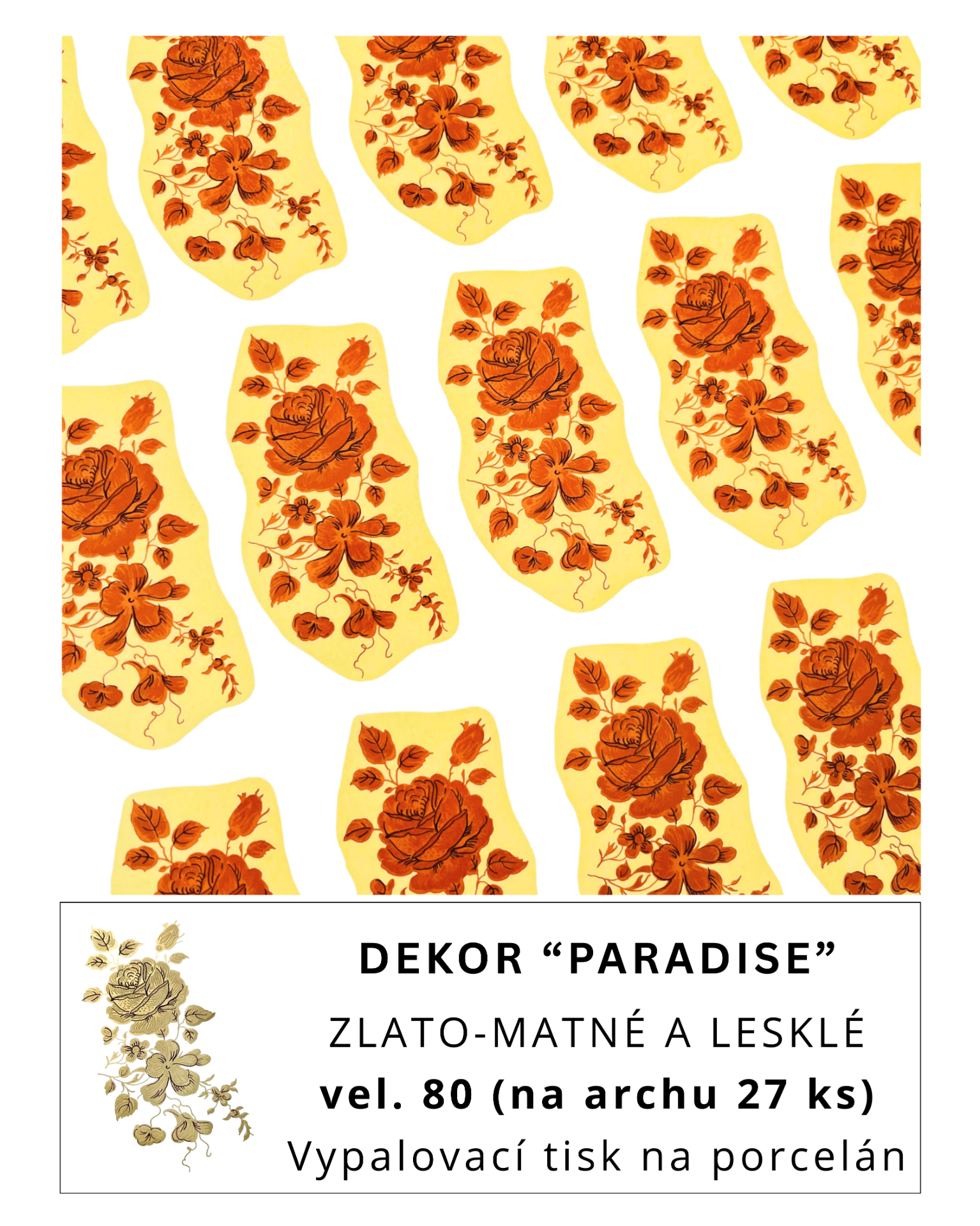 Volné dekory k prodeji - Dekor "PARADISE"