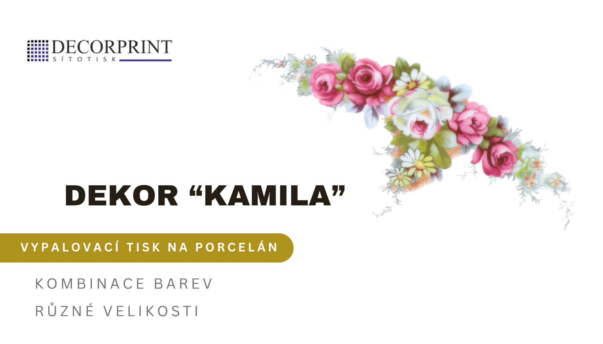 Volné dekory k prodeji - Dekor "KAMILA"